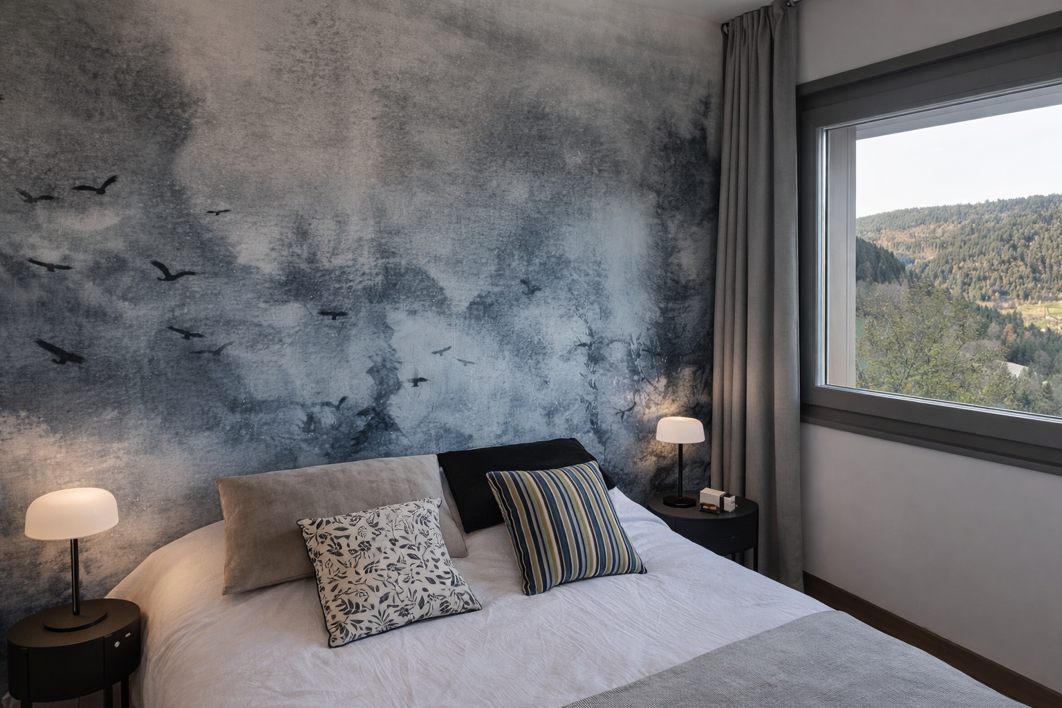 Chambre du Chalet Terejo – atmosphère naturelle et apaisante