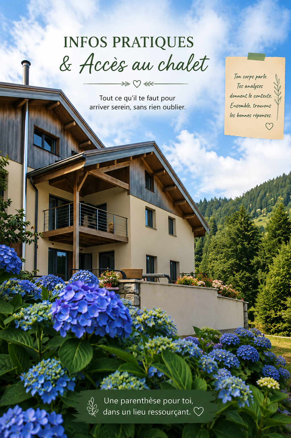 Infos pratiques et accès au chalet