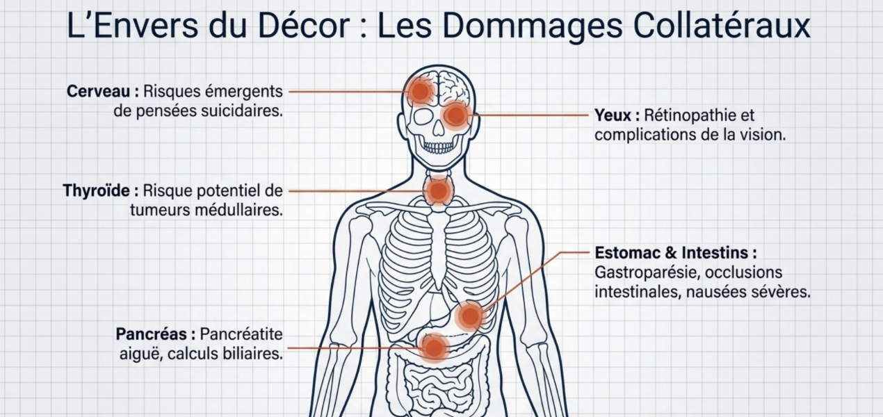Les effets secondaires des analogues du GLP-1