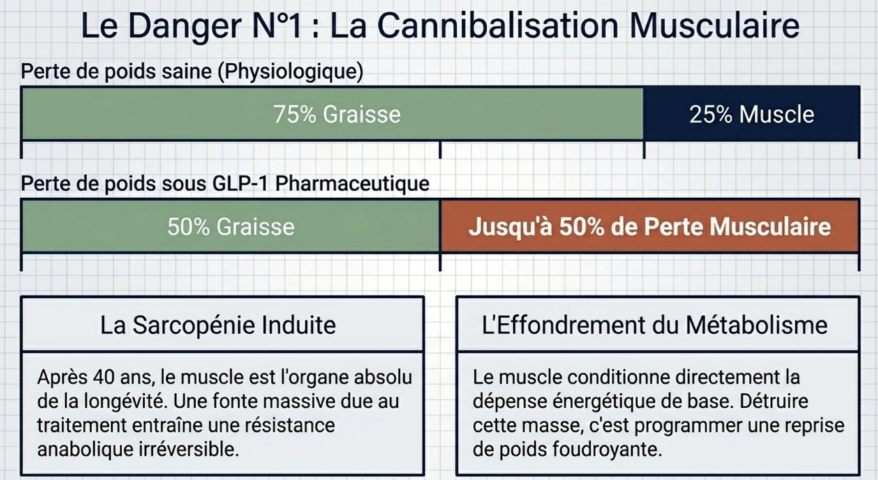 Perte de poids physiologique vs perte sous GLP-1 : la part musculaire