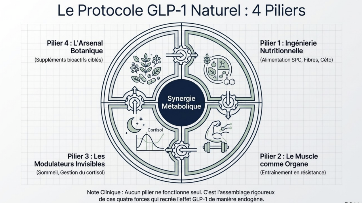 Les 4 piliers du protocole GLP-1 naturel